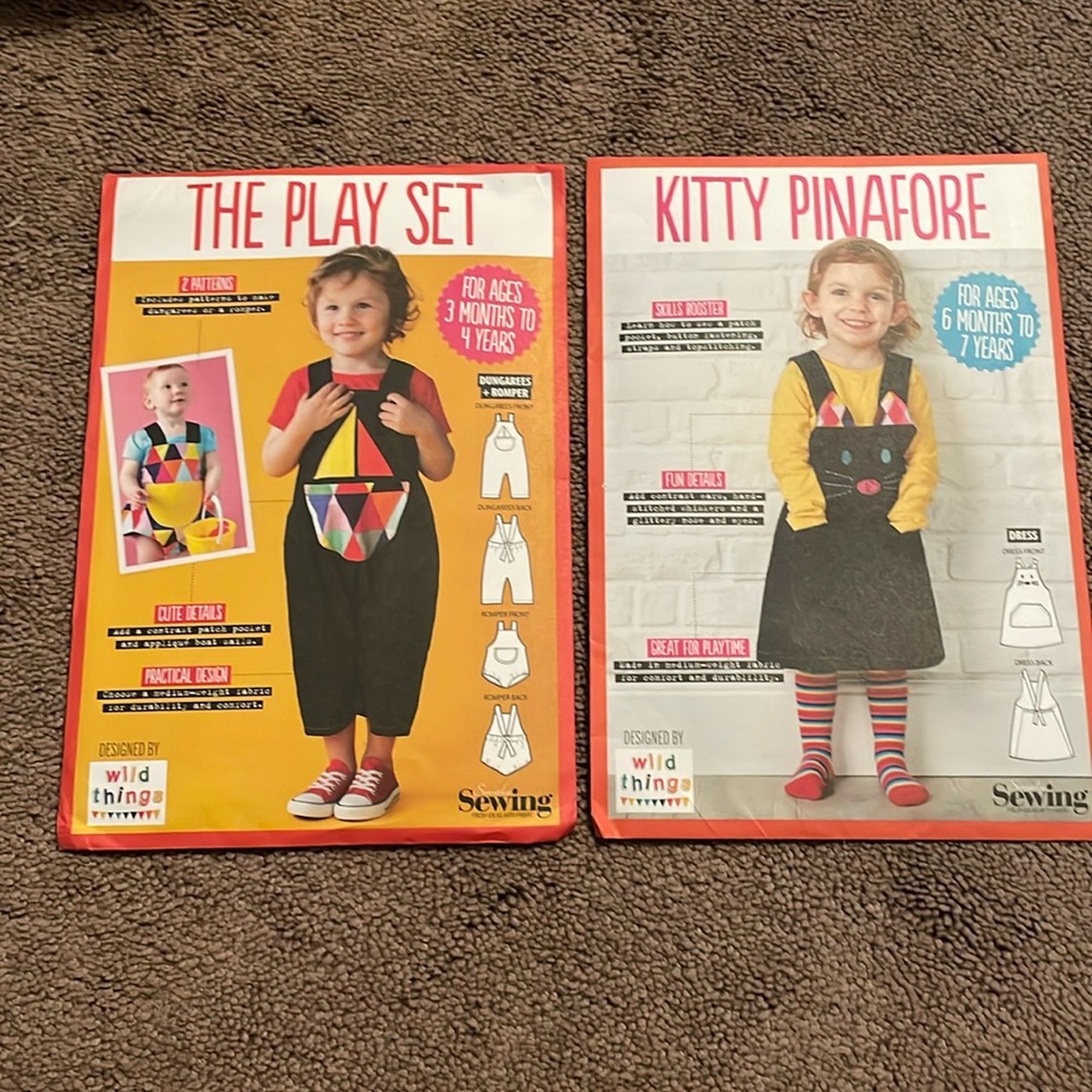 Simply Sewing Kids sewing patterns. Unopened - patterns and instructions